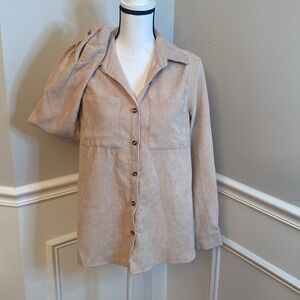 Ribbed Beige Flannel size Small